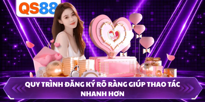 Quy trình đăng ký rõ ràng giúp thao tác nhanh hơn